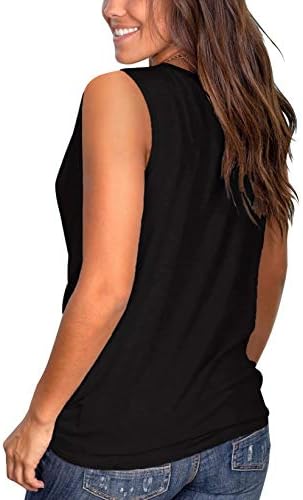 ; Ženski ljetni vrhovi bez rukava s okruglim vratom s uvijenim Prednjim dijelom majice labavi vrhovi