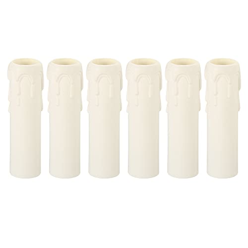 Poklopci svijećnjaka od 25 do 100 mm, plastični rukavi od 6 pakiranja, pribor za podnožje kandelabra za luster od 914, bijela