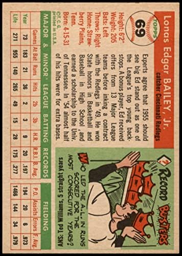 1955. Topps 69 Ed Bailey Cincinnati Reds Ex/Mt Reds