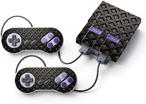 Mogryyskins koža kompatibilna s Nintendo Super Nes Classic - Crni zid | Zaštitni, izdržljivi i jedinstveni poklopac omota vinilne naljepnice