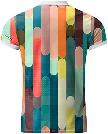 XXBR ZIPPER POLO Golf košulje za muški ljetni geometrijski print kratkih rukava Smiješna grafička ležerna teniska gornja košulja za