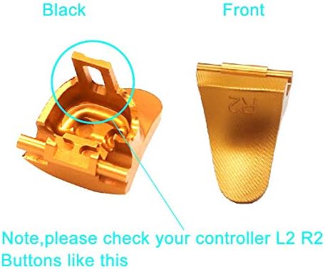 Potpuni metalni metak gumbi za PS4 regulator, Cocotop aluminijski gumbi Thumbsticks Grip palca, ABXY gumbi, D-Pad, L1 R1 L2 R2 TRIGGER