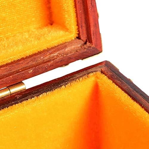 QTT drvena kutija nakita Visoki kapacitet retro baršuna s futrolom za skladištenje za prstenaste naušnice narukvica kutija za nakit