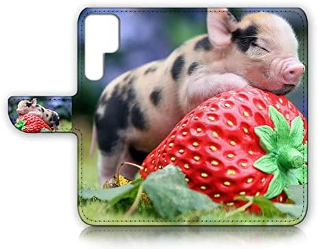 za Samsung S22 Ultra, za Samsung Galaxy S22 Ultra, Dizajnerska torbica-novčanik s gornjim poklopcem za telefon, A23239 Baby Pig Strawberry