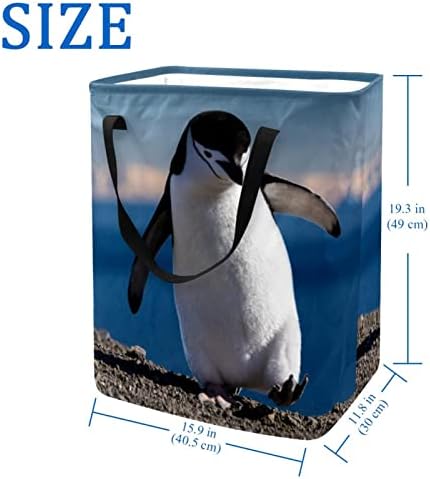 Sklopiva košara za rublje s printom Pingvin na Antarktiku vodootporne košare za rublje od 60 l košara za pranje odjeće igračke za pohranu