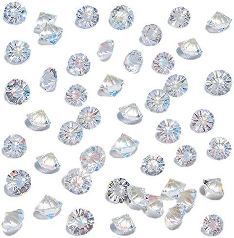Hansgo lažni kristali, 500 pcs mini čisto stakleni dijamanti rhinestones lažni dijamantni lažni ledeni plastični dijamanti vaze stijene