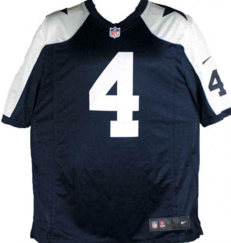 Dak Prescott autogramirani kauboji plavi alternativni Nike Game Jersey -Baw holo *Black - Autografirani NFL dresovi