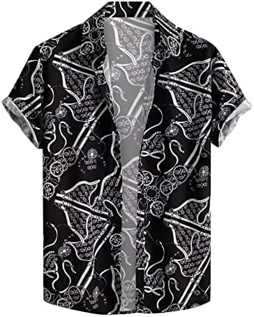 2023. Nova casual muški labav rever za ispis u boji kratka manžetna košulja pijeska plaža havajska ljetna tunika tunika