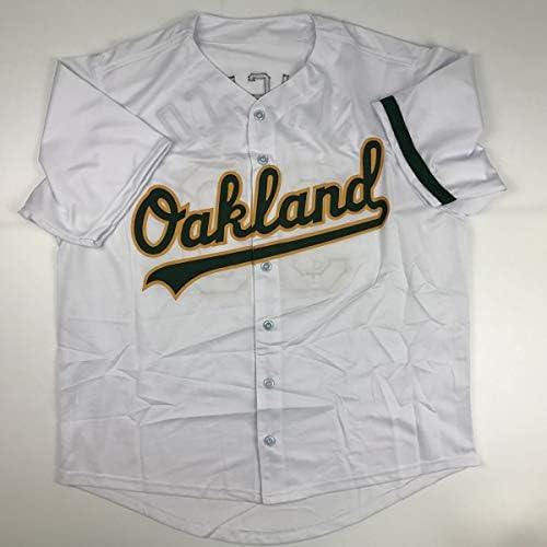 Autografirani/potpisani Jose Canseco Oakland White Baseball Jersey JSA CoA