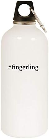 Proizvodi Molandra fingerling - 20oz hashtag boca od nehrđajućeg čelika bijela voda s karabinom, bijela