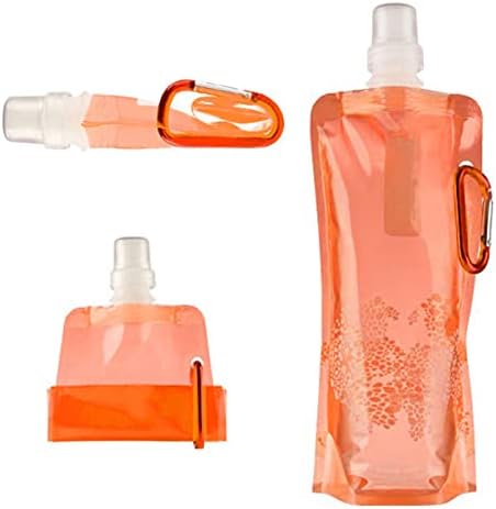 Narančaste boce s vodom koja se može srušiti vanjski prijenosni preklopni spremnik spremnika za vodu za višekratnu upotrebu preklopljivih