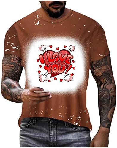 Majice za muškarce casual kratki rukavi Valentinovo Sport majica pulover kratki rukavi okrugli vrat i majice