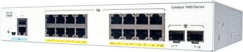 Cisco Catalyst 1000-16T-E-2G-L mrežni prekidač, 16 Gigabit Ethernet priključaka, dva 1 G SFP porta uzlazne veze, rad bez ventilatora,