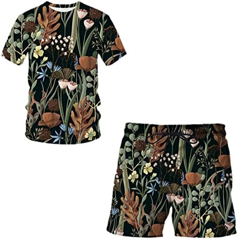 Casual muški setovi ljetna plaža set kratki rukavi set muški modni o-odred majice kratke hlače odijelo staza