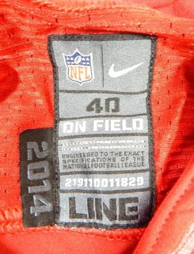 2014. San Francisco 49ers 3 Igra izdana Red Jersey 40 84 - Nepotpisana NFL igra korištena dresova