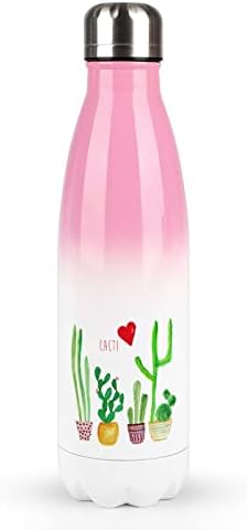 Cacti Cactus ljubav 17oz Sportska boca vode od nehrđajućeg čelika Vakuum izolirana Cola oblik za višekratnu upotrebu sportske tikvice
