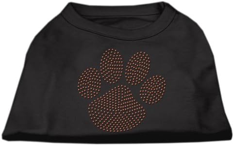 Narančasta šapa Rhinestud pseća košulja crna xxl