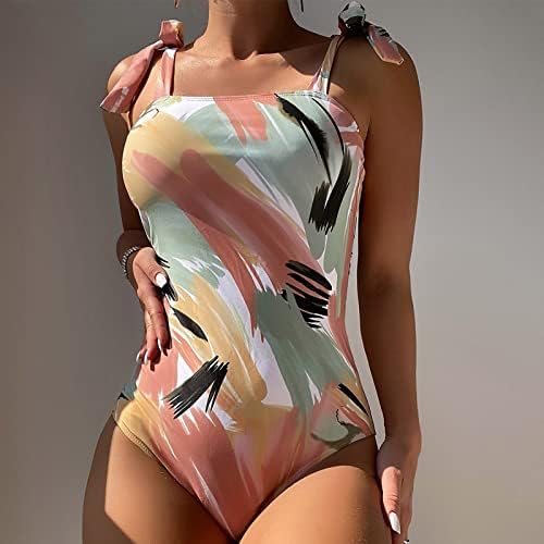 Kupaći kostim za žene jednodijelni predimenzioniran puni pokriveni v vrat cvjetni 2023 ljetni odmor na plaži Trendi casual tankini