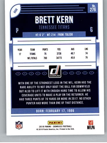 2018. Donruss nogomet 276 Brett Kern Tennessee Titans Službeni NFL trgovačka karta