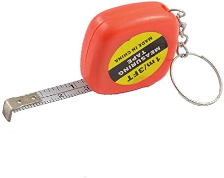 X-DREE 3ft 39 inča 1 metra traka za mjerenje alata Ključni lanac narančasto crvena (3 pite 39 pulgadas 1 metro herramienta de medición