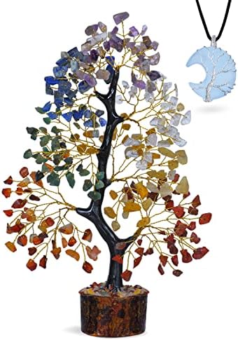Stablo dragulja - Sedam čakra stabla - Kristalna stabla - Drvo životne kamenje - Energetska kamenje - Turmalin ogrlica - kristali i
