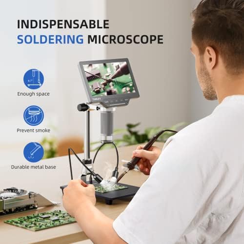 Digitalni mikroskop TOMLOV 7 1200X, LCD digitalni mikroskop za potpuni pregled kovanica, Kompatibilan sa Mac / Windows mikroskop za