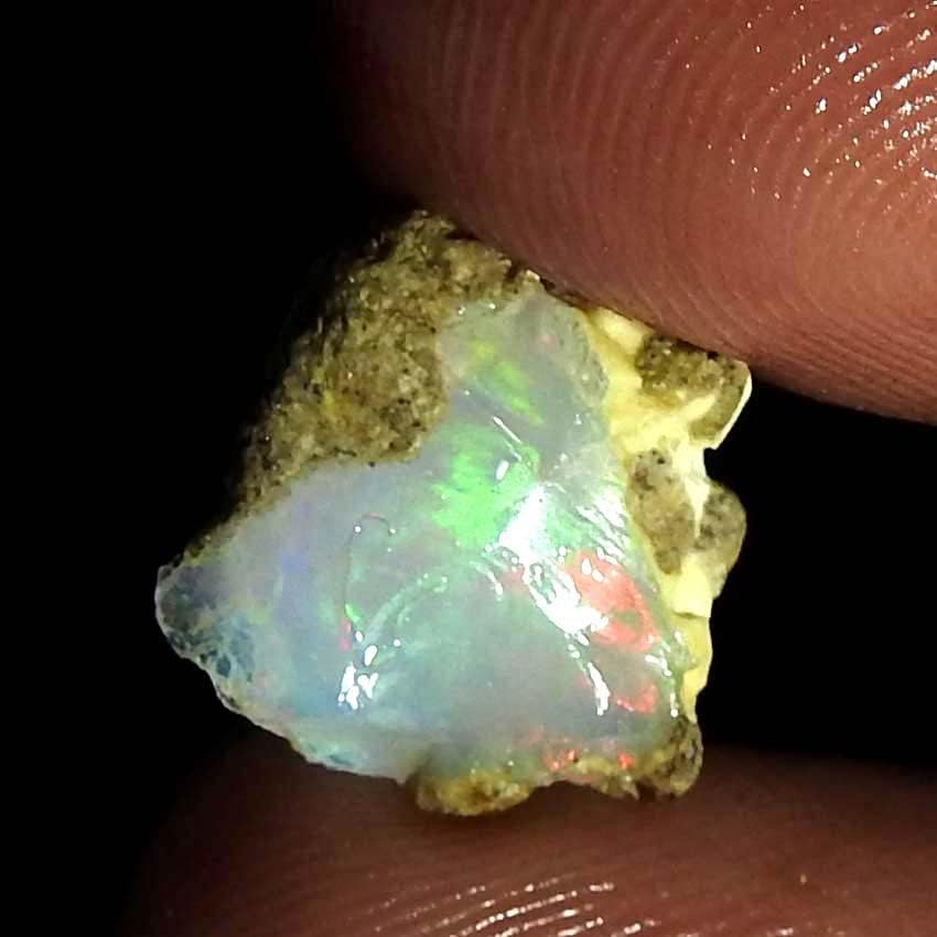 Jewelgemscraft ™ 02.30cts. Ultra vatreni sirovi opalni kamen, prirodni grubi, kristali od dragulja, etiopska opalna stijena, zalihe