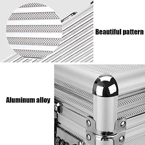AMDHZ prijenosni aluminijski brijač alat za kofer za frizura, kutija za organizator lozinke, kutija za pohranu, boja: srebrne torbe