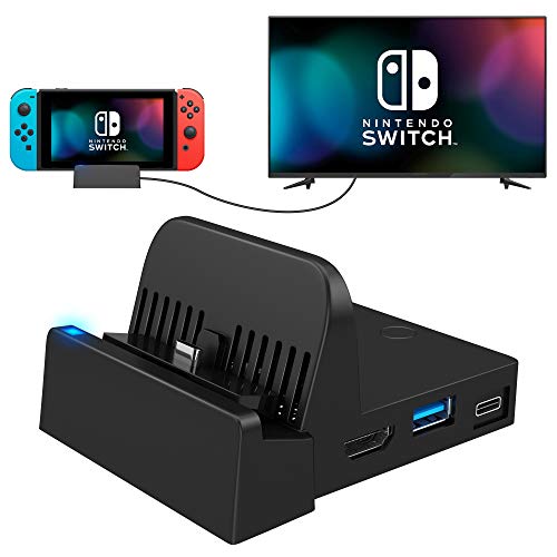 Switch TV pristanište za Nintendo Switch, Podržite 4K Video izlazni prijenosni prekidač za punjenje punjenja i igrajte se s tip C na