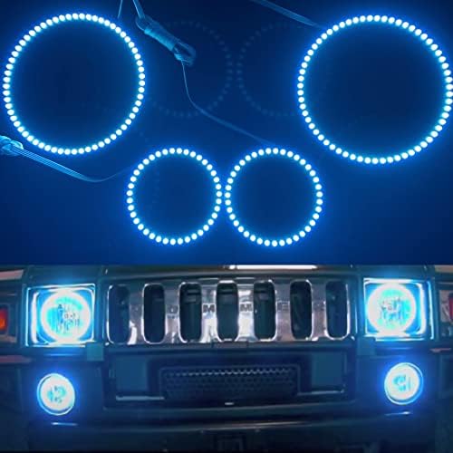 RGB multi-boja LED halo prstena svjetla svjetla za magla za hummer h2 03-09 daljinski upravljač