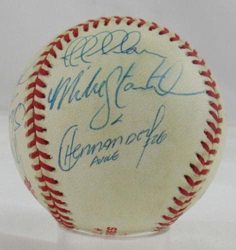 1998. Yankees je potpisao bejzbol Jorge Posada Joe Torre David Cone +9 JSA XX38971 - Autografirani bejzbol