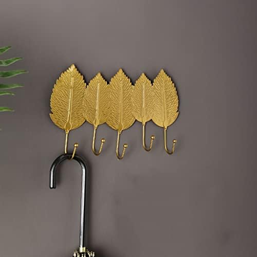 Liuzh zlatni oblik lišća nordijski stil kovanog željeza Zida zidna vješalica za viseće stalak za odjeću organizaciju kuće