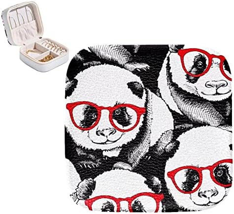 Mini prijenosni nakit za prsten, privjesak, naušnica, kutija za organizator ogrlice, rođendanski pokloni panda i crvene naočale