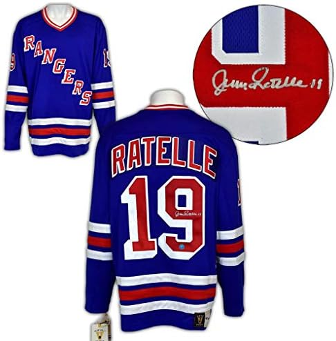 Jean Ratelle New York Rangers potpisao je retro fanatics dres - Autographed NHL dresovi