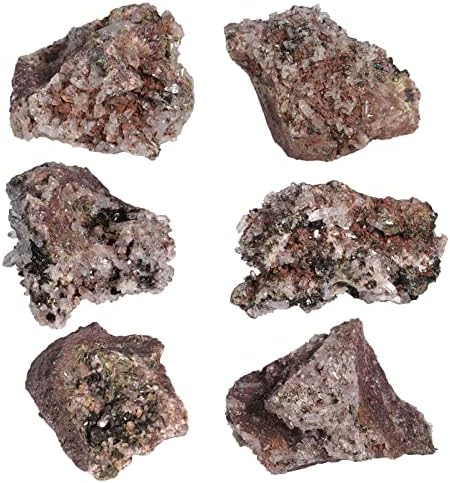 Amogeeli prirodni epidot s uzorkama okruga kristala za prikupljanje, zacjeljivanje sirovog mineralnog kamena ukras za kućni ured, 0,22-0,44