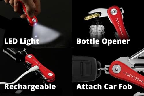 Kompaktni pametni držač za ključeve s LED svjetiljkom i funkcijom Buck, organizator ključeva Buck, privjesak za ključeve automobila,