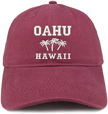Modna trgovina Oahu Havaji i kapa od vezene kićanke s palminim drvetom