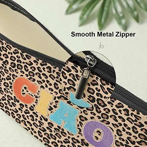 Leopard print ciao makeup torba kozmetička torba personalizirana početna monogramska poklon torba za žene mama prijateljica učiteljica