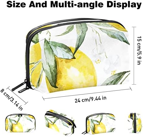 Toaletna vrećica za torba, torba otporna na vodu, kozmetička vrećica, organizator za pribor, akvarelni limunov voće ljeto