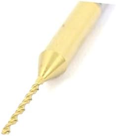 X-DREE 0,8 mm vrhovna spiralna flauta presvučena karikovima za mikro bušilice Alat za graviranje 6 PCA (0,8 mm punta espiral flauta