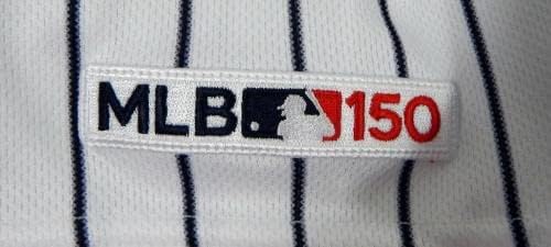 2019. New York Yankees Jonathan Loaisiga 43 Igra izdana White Jersey 150 Patch - Igra korištena MLB dresova