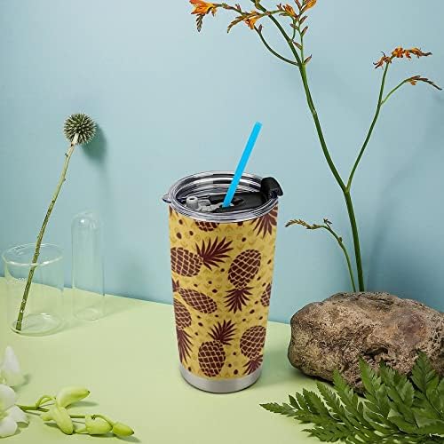 Smeđi ananas od plastične šalice za putnike vakuum izolirana šalica kave izdržljiva modna šalica za kavu