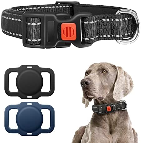 Modopet Airtag držač za ogrlice za pse kompatibilan s Apple Airtag GPS -om, s podesivim ovratnikom za pse za male srednje pse, 2 pakiranja