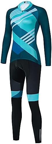 Ženski biciklistički dres Set Bicikliste košulja s dugim rukavima Biciklistička odjeća Bib Bib hlače s 20D gel obloženom