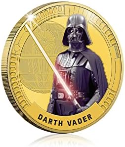 Star Wars Originalna trilogija - Darth Vader 44 mm Komemorativni novčić Au Plated + Full Color Edition, OFICIAL LICENSED ZBIRANJE I