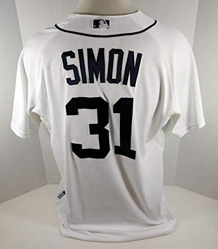 2015 Detroit Tigers Alfredo Simon 31 Igra Upotrijebljena White Jersey Det00011 - Igra korištena MLB dresova