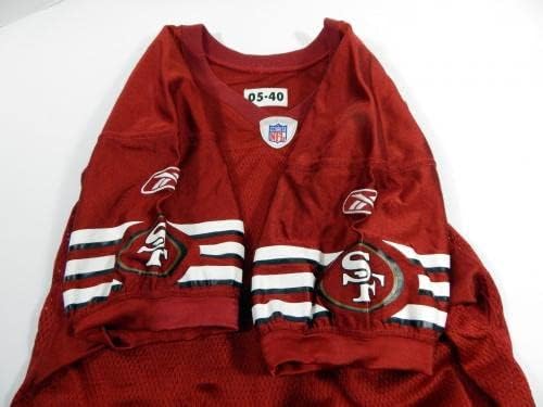 2005. San Francisco 49ers prazna igra izdana Red Jersey 40 DP34685 - Nepotpisana NFL igra korištena dresova