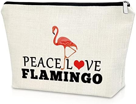 Sazuwu Flamingo Pokloni za žensku torbu za šminku Flamingo ljubitelj poklona za prijatelje ljubitelje životinja Pokloni kozmetička