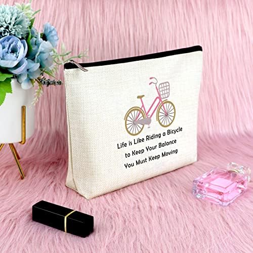 Sfodiary bicikl ljubitelj poklon makeup torba biciklistički poklon za djevojčicu kćer bicikl poklon za vozač inspiracijski bicikl poklon