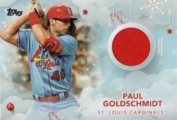 Paul Goldschmidt igrač istrošen dres patch bejzbol kartica 2020 Topps Walmart Holiday WHRPG - MLB igra korištena dresova